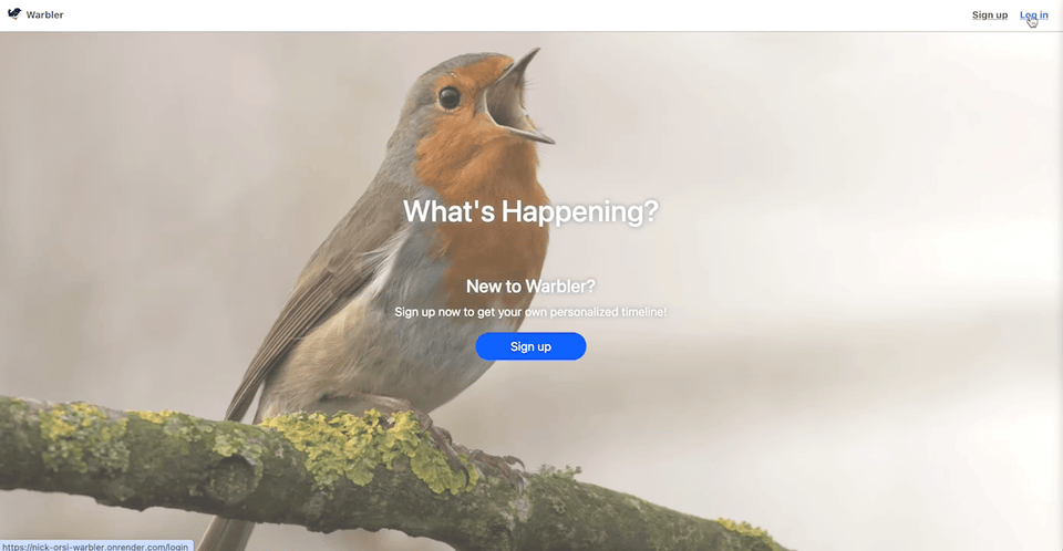 Warbler Site Demo